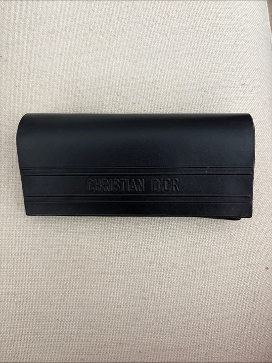 Dior Accessories - Dior Black Embossed leather sunglass case